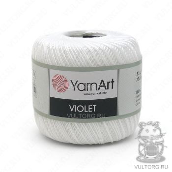 Пряжа YarnArt Violet, цвет № 003 (Белый)