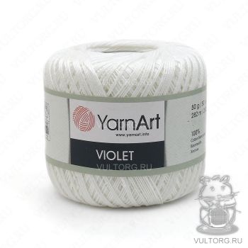Пряжа YarnArt Violet, цвет № 1000 (Белоснежный)