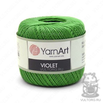 Пряжа YarnArt Violet, цвет № 6332 (Зелёный)